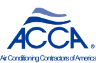 The ACCA logo with stylized blue lines above the letters and the tagline "Air Conditioning Contractors of America" below.